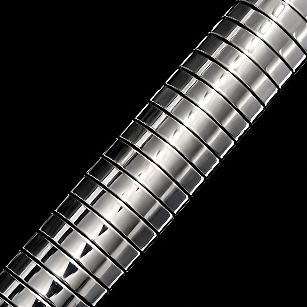 Sterling silver wide omega highly polished statement bangle bracelet vintage QVC